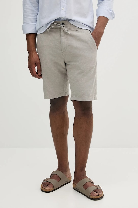 Σορτς από λινό Lindbergh μελανζέ γκρί 30.508003.GREY