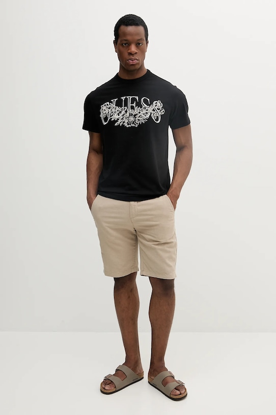 Lindbergh pantaloni scurți din in 30.508003.SAND bej SS25