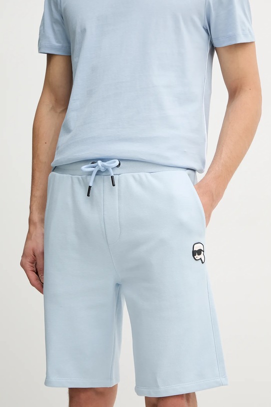 Karl Lagerfeld pantaloni scurti tricotaj albastru 552900.705014