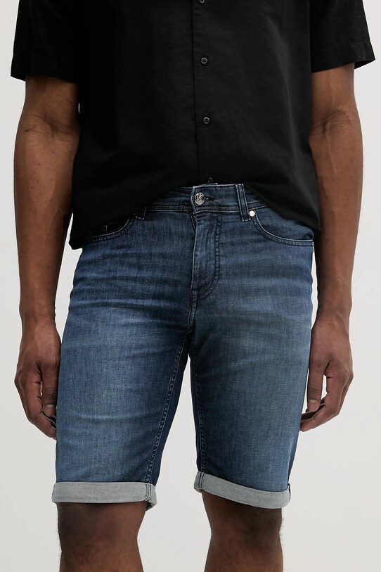 Karl Lagerfeld pantaloni scurți jeans jeans bleumarin 552833.265820