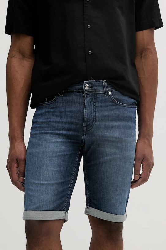 Karl Lagerfeld pantaloni scurți jeans jeans bleumarin 552833.265820