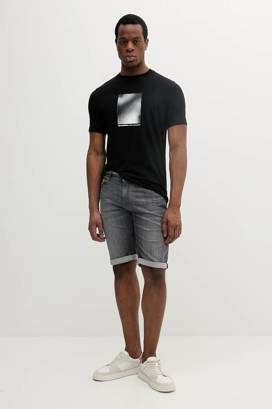 Karl Lagerfeld pantaloni scurți jeans 552833.265820 gri SS25