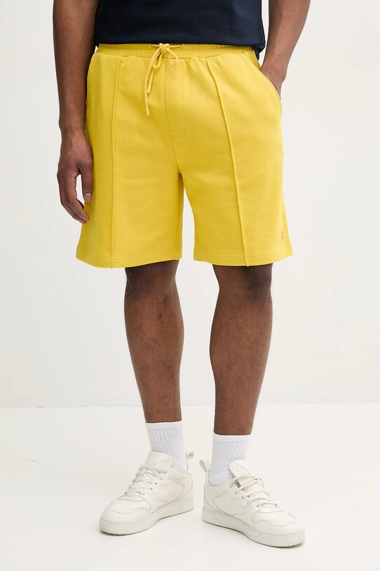 United Colors of Benetton pantaloni scurți din bumbac bumbac galben 342ZU900X