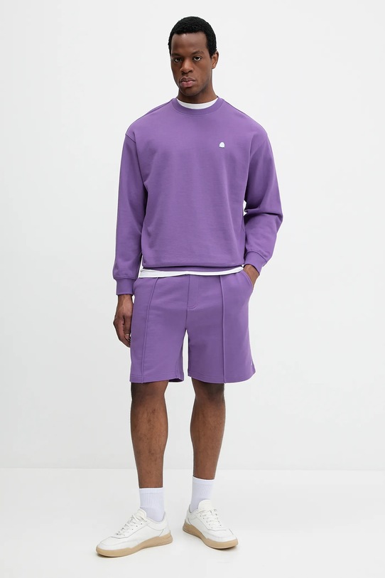 United Colors of Benetton szorty bawełniane 342ZU900X fioletowy SS25