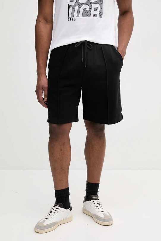 Bombažne kratke hlače United Colors of Benetton Pletenina črna 342ZU900X