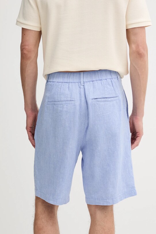 Одяг Лляні шорти United Colors of Benetton 43B3U9010 блакитний