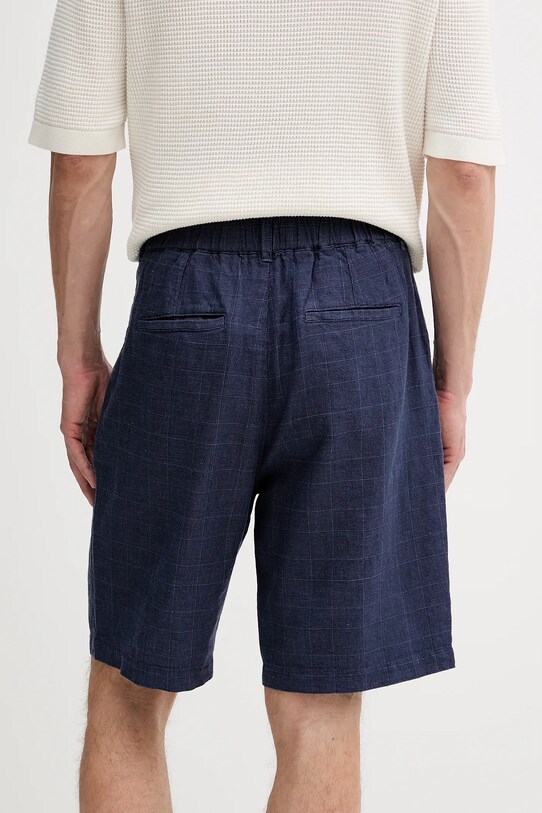 Îmbrăcăminte United Colors of Benetton pantaloni scurți din in 43B3U9010 bleumarin