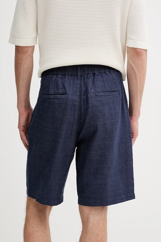 Oblečení Lněné kraťasy United Colors of Benetton 43B3U9010 námořnická modř