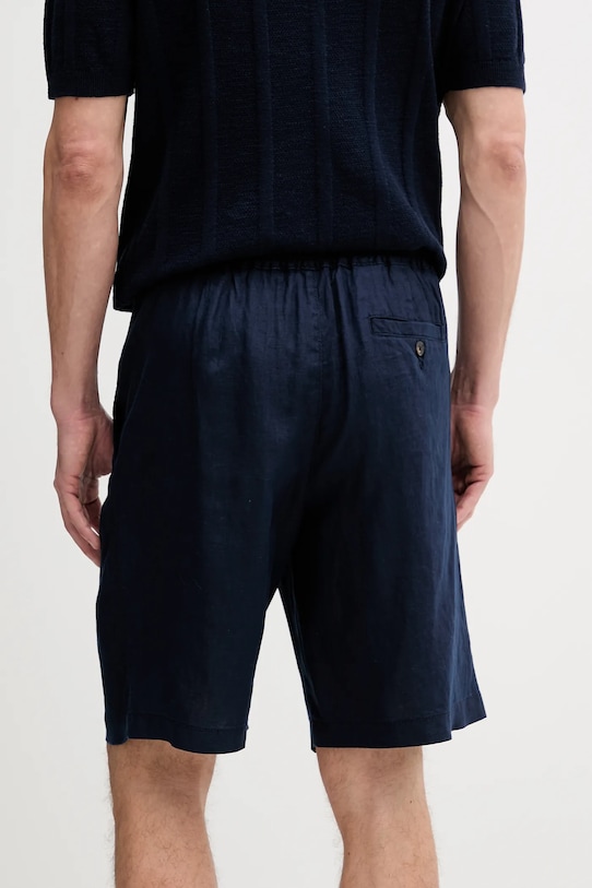 Îmbrăcăminte United Colors of Benetton pantaloni scurți din in 4AGHU900Z bleumarin