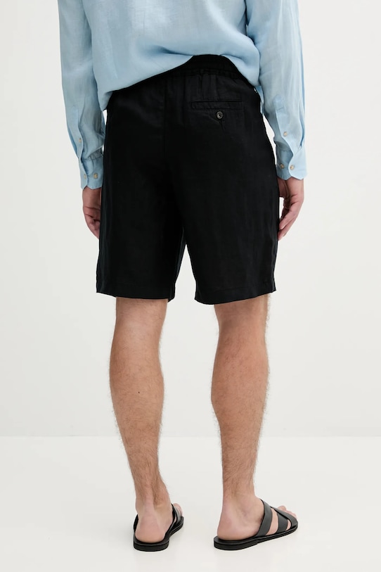 Ρούχα Σορτς από λινό United Colors of Benetton 4AGHU900Z μαύρο