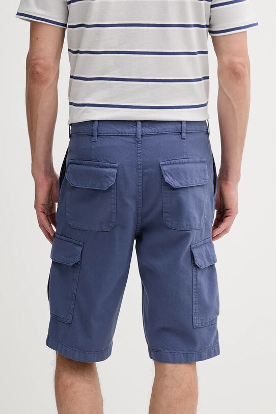 Îmbrăcăminte United Colors of Benetton pantaloni scurți din amestec de in 4V3EU900V albastru