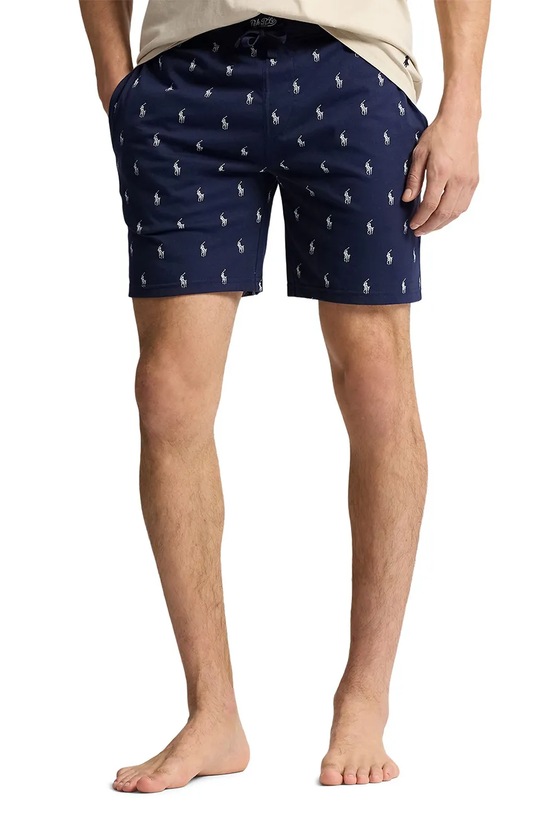 Bavlněné šortky Polo Ralph Lauren pletenina námořnická modř 714965505
