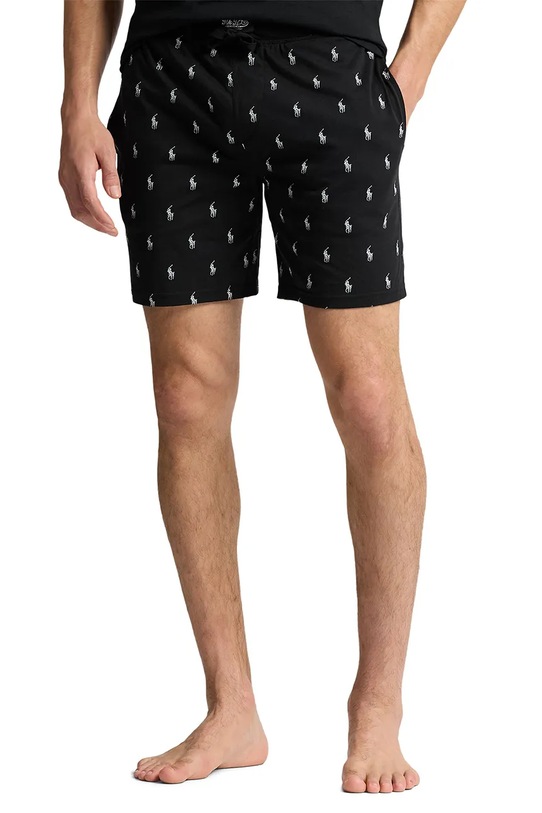 Бавовняні шорти Polo Ralph Lauren 714965505 чорний SS25
