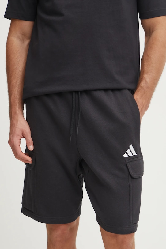 Kratke hlače adidas Feelcozy bez uzorka crna JE3869