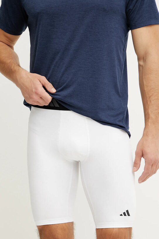 adidas Performance pantaloni scurți de antrenament Techfit tricotaj alb IW5838
