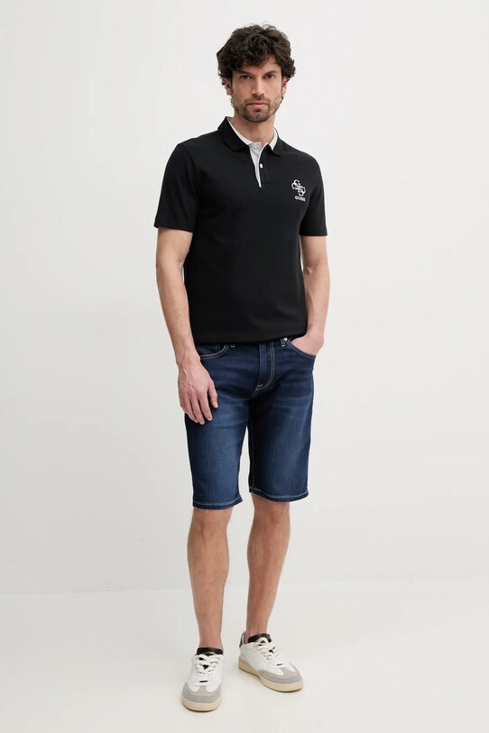 Pepe Jeans pantaloni scurti jeans SLIM GYMDIGO SHORT TRACK PM801075EE4 bleumarin SS25