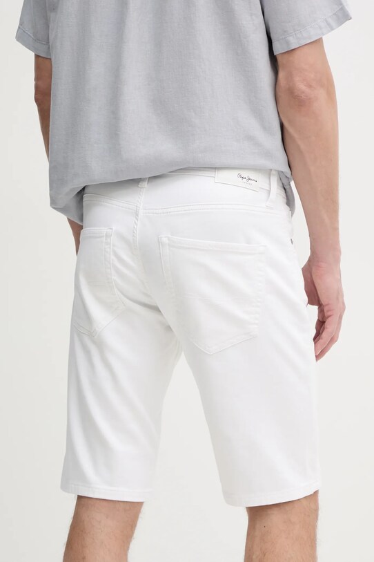 Ruházat Pepe Jeans rövidnadrág SLIM GYMDIGO SHORT TRACK PM801075TC8 fehér