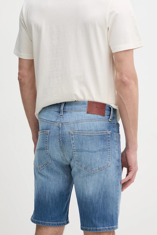 Odzież Pepe Jeans szorty jeansowe SLIM SHORT HATCH PM801080IC0 niebieski