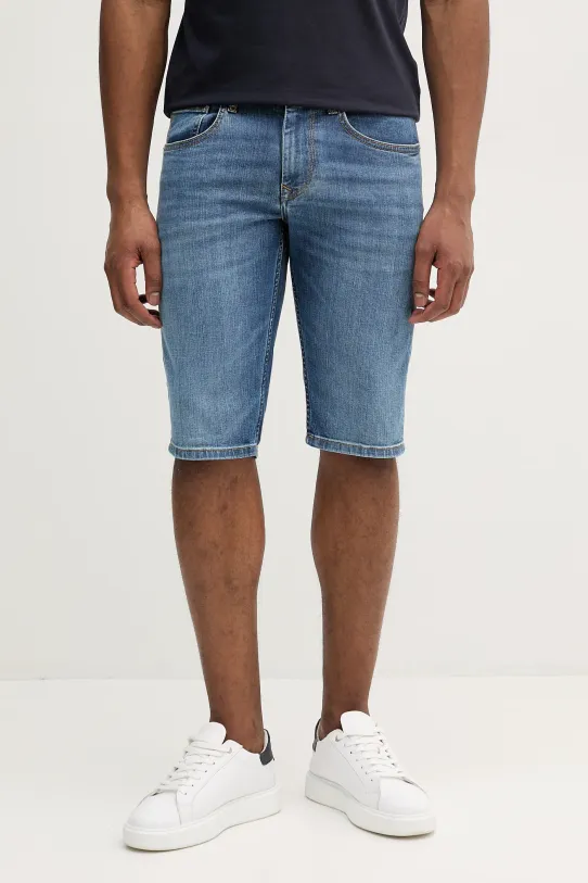 Pepe Jeans szorty jeansowe STRAIGHT SHORT CASH z elastanem niebieski PM801081EE5