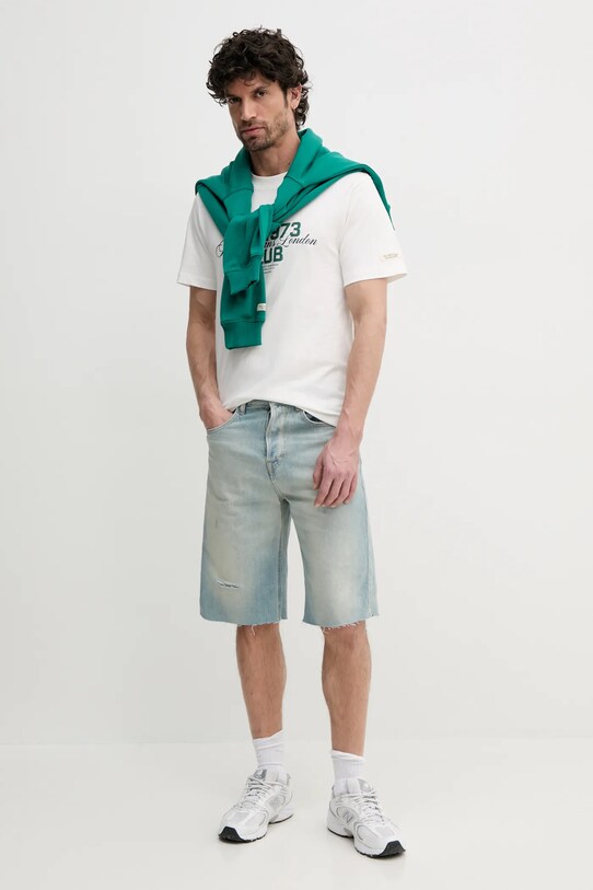 Pepe Jeans pantaloni scurti din bumbac BERMUDA SHORT TINT PM801171 albastru SS25