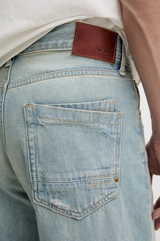 Pepe Jeans pantaloni scurti din bumbac BERMUDA SHORT TINT albastru PM801171