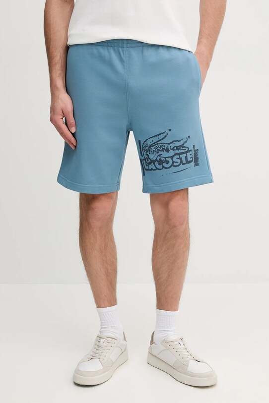 Σορτς Lacoste πλεκτό ύφασμα μπλε GH0286