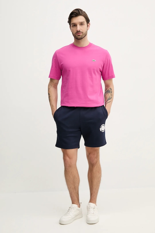 Lacoste pantaloni scurți GH9708 bleumarin SS25