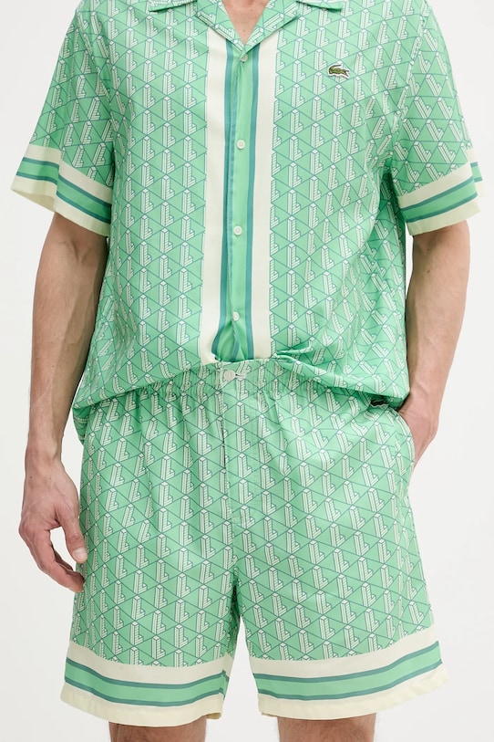 Lacoste pantaloni scurți panza verde GH9928