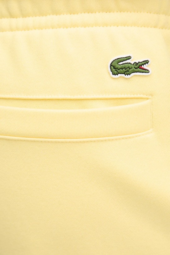 Lacoste pantaloni scurti din bumbac galben GH0990