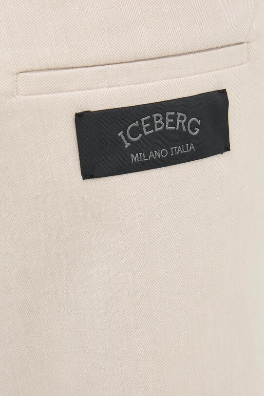Шорти з домішкою льону Iceberg бежевий D080.0140