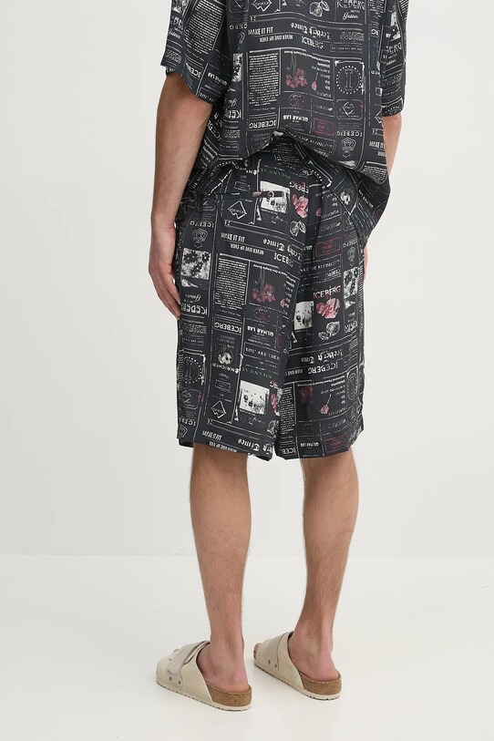 Iceberg pantaloni scurți D090.5037 bleumarin SS25