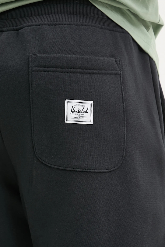 Bombažne kratke hlače Herschel črna 50291.00001