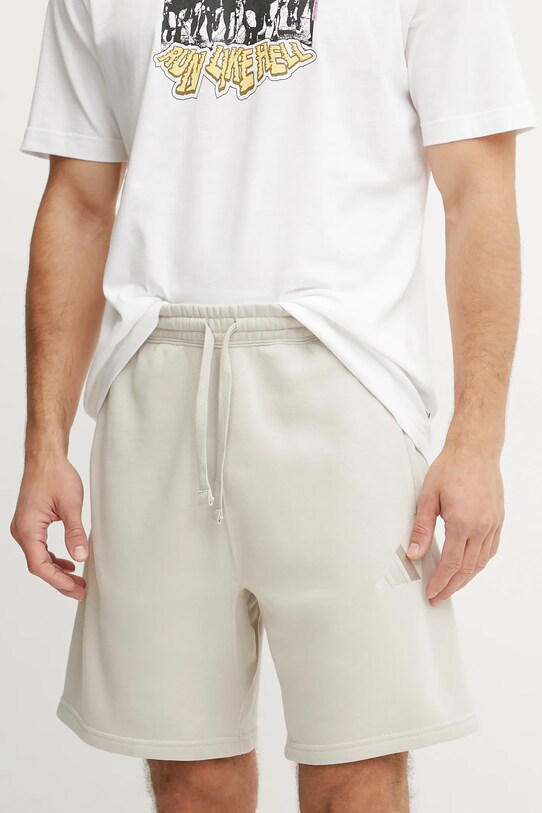 adidas pantaloni scurți ALL SZN tricotaj bej JW6698
