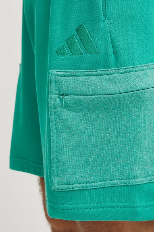 adidas szorty bawełniane ALL SZN CB Colorblock zielony JN9485