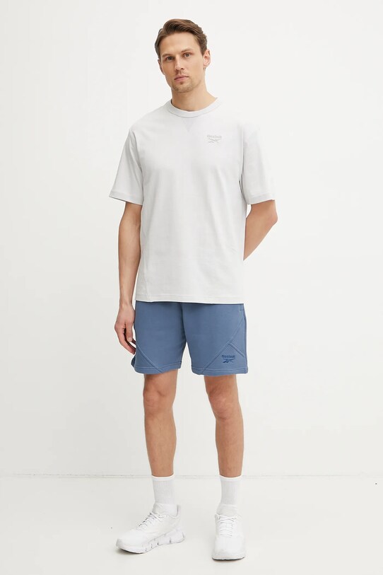 Bavlněné šortky Reebok Classic 100214086 modrá SS25