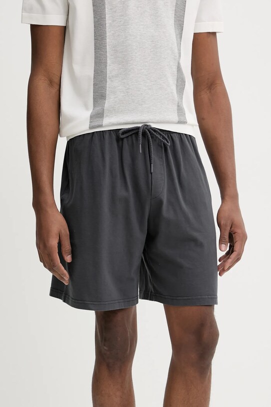 American Vintage pamut rövidnadrág dzsörzé szürke MFAZ09AE25