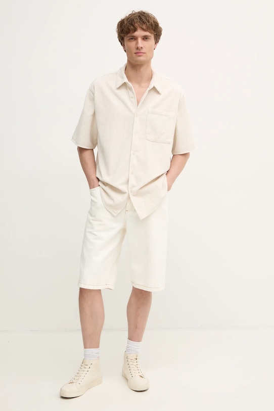 Бавовняні шорти American Vintage MJOZ09AE25 бежевий SS25