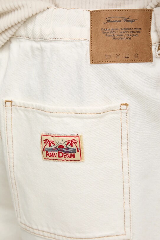 Бавовняні шорти American Vintage MJOZ09AE25 бежевий