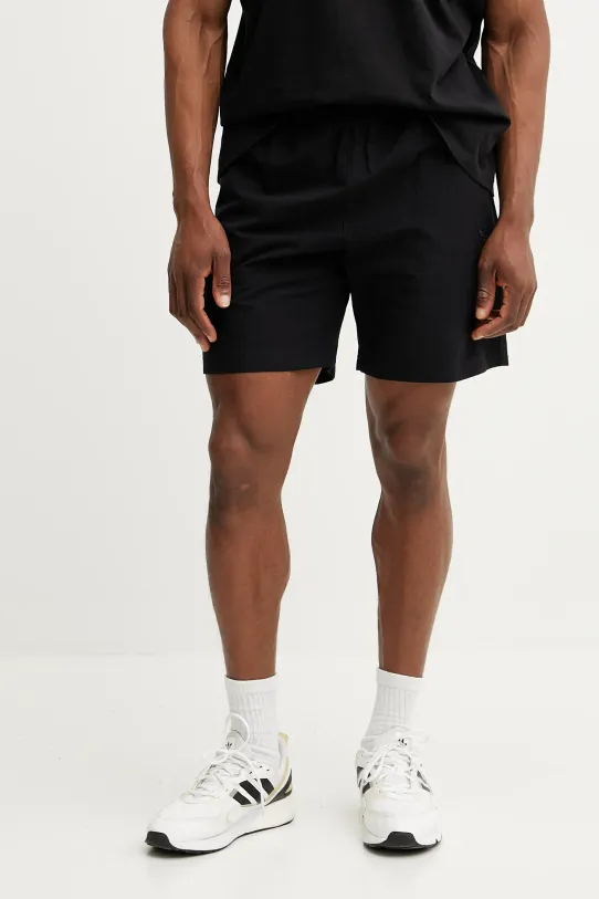 adidas Originals pamut rövidnadrág Essential sima fekete JD2460
