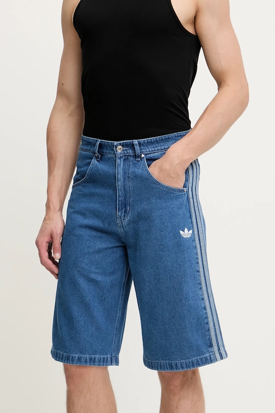 adidas Originals pantaloni scurți jeans Firebird jeans albastru JC6235