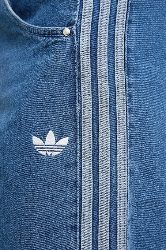 adidas Originals pantaloni scurți jeans Firebird albastru JC6235