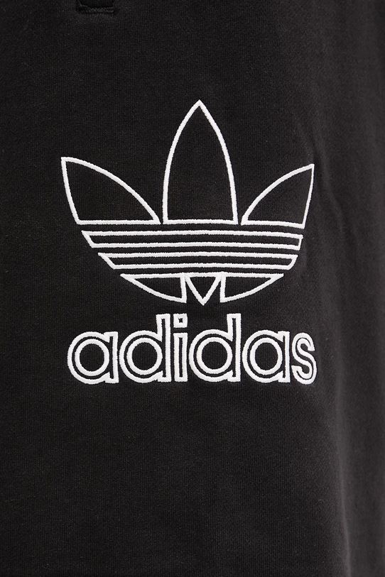 Βαμβακερό σορτσάκι adidas Originals Trefoil μαύρο JP2684
