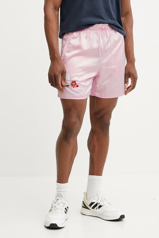 adidas Originals szorty SPRINTER SHORTS z elastanem różowy JP0990