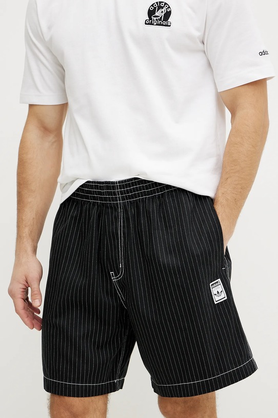 Bavlněné šortky adidas Originals Wabash látka černá JP4491