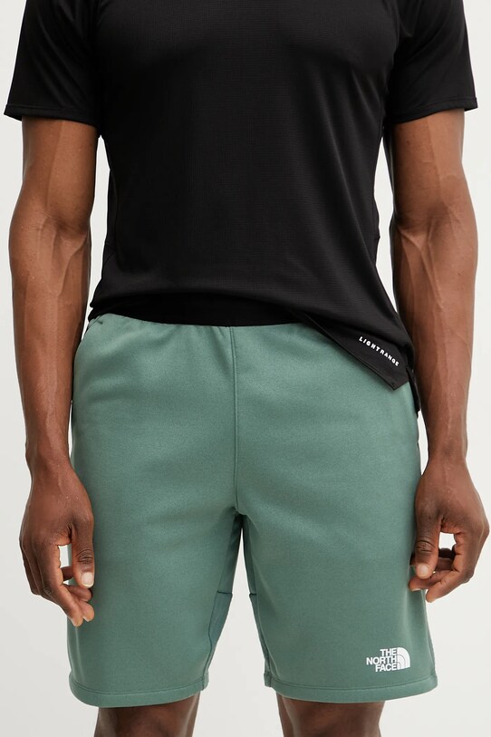 The North Face pantaloni scurți de antrenament tricotaj verde NF0A893THCH1