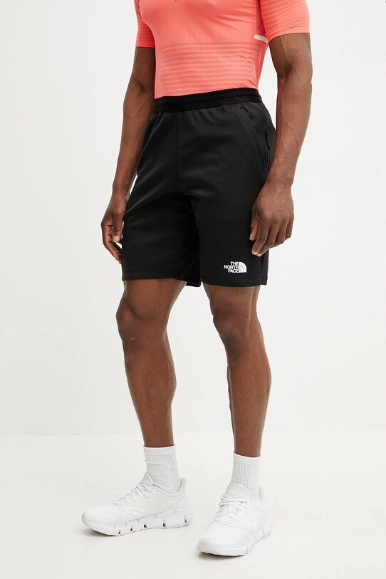 The North Face pantaloni scurți de antrenament tricotaj negru NF0A893TJK31
