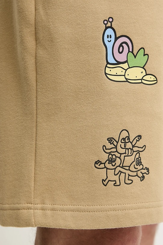 Βαμβακερό σορτσάκι The North Face Mountain Cleanup μπεζ NF0A8C2XLK51