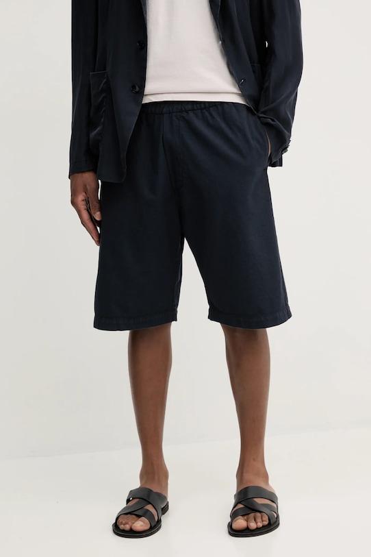 BARENA VENEZIA szorty bawełniane Camicia Mola bawełna granatowy PAU5096.2763
