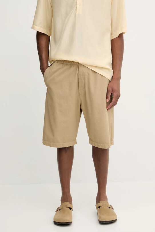 BARENA VENEZIA szorty bawełniane Camicia Mola bawełna zielony PAU5096.2763