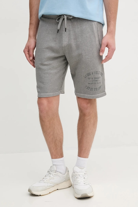 Bavlněné šortky ZADIG&VOLTAIRE pletenina šedá JMBS01013.29